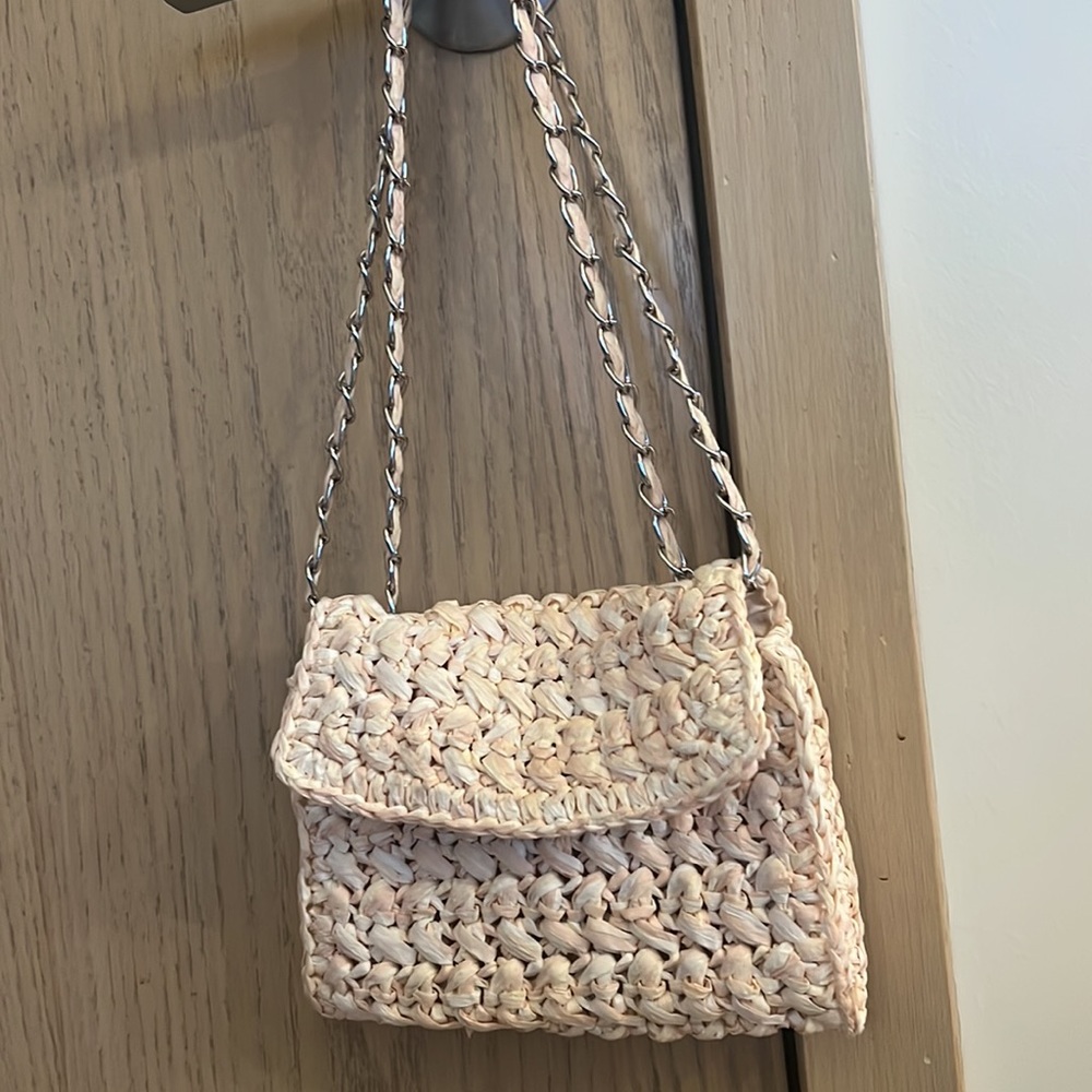 Topshop Woven Handbag Summer Purse with Adjustable Strap Length